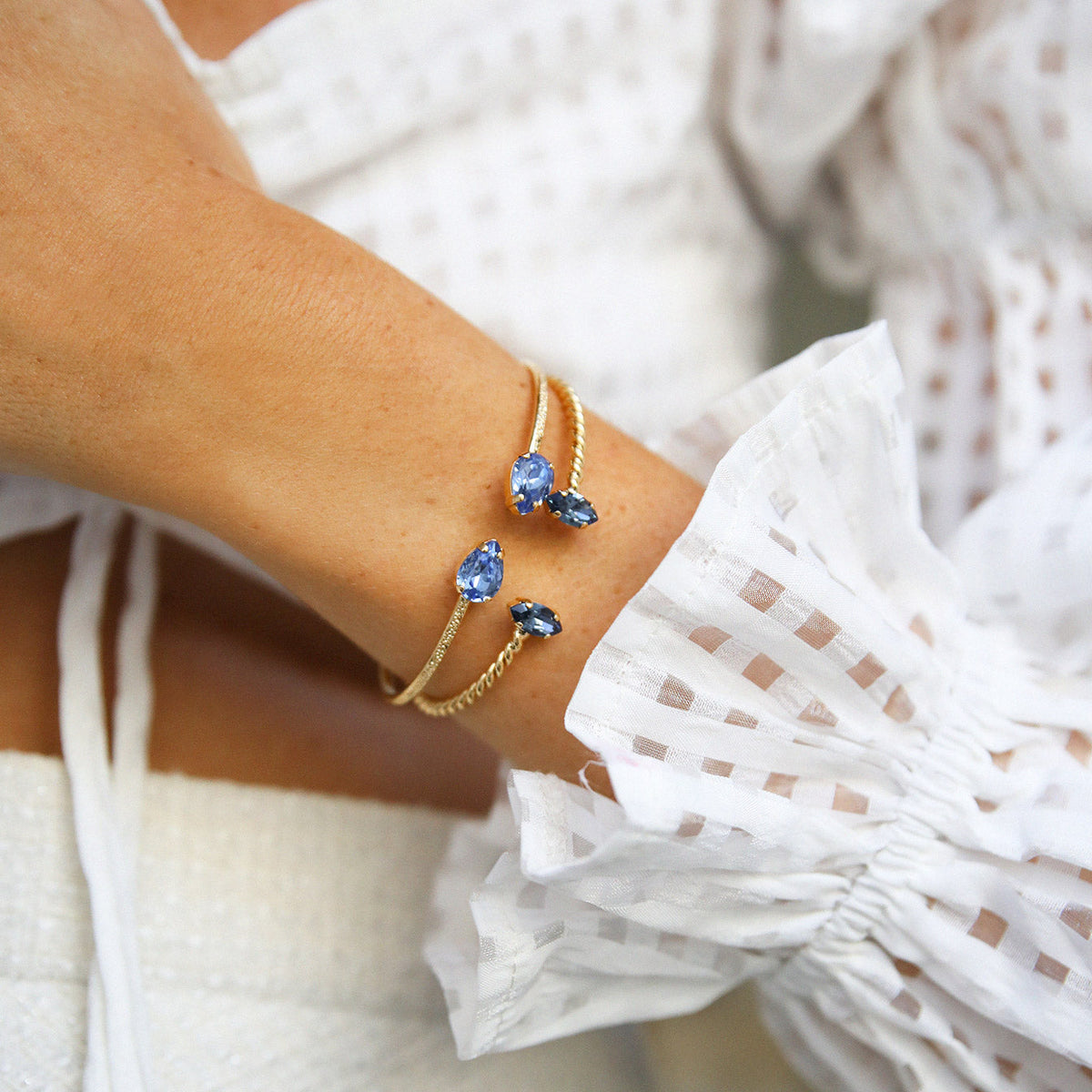 Petite Navette Bracelet Denim Blue