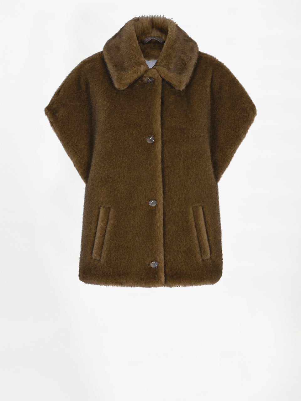 Furdy Cape Coat Brown