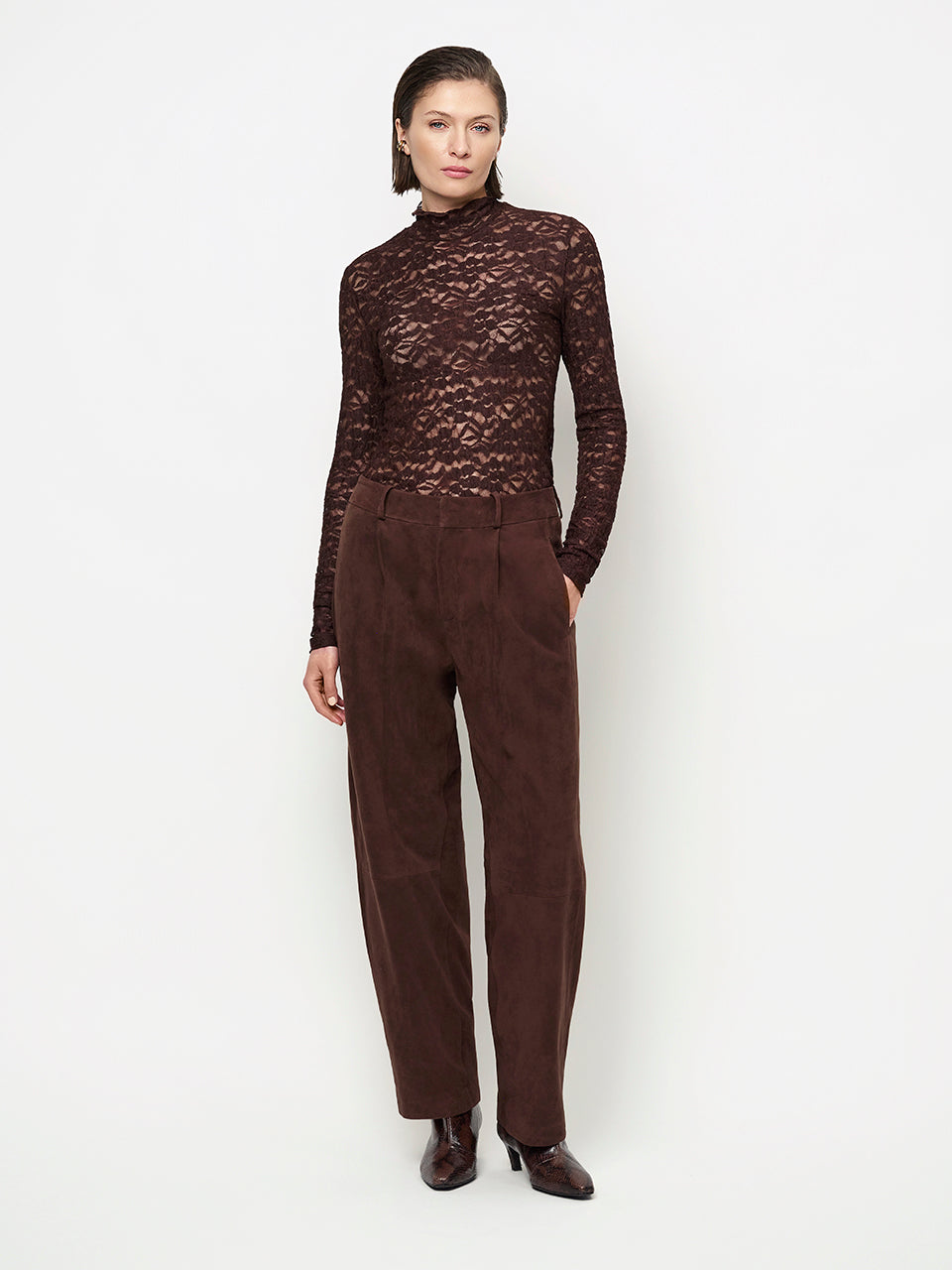 Irony Top Dark Brown