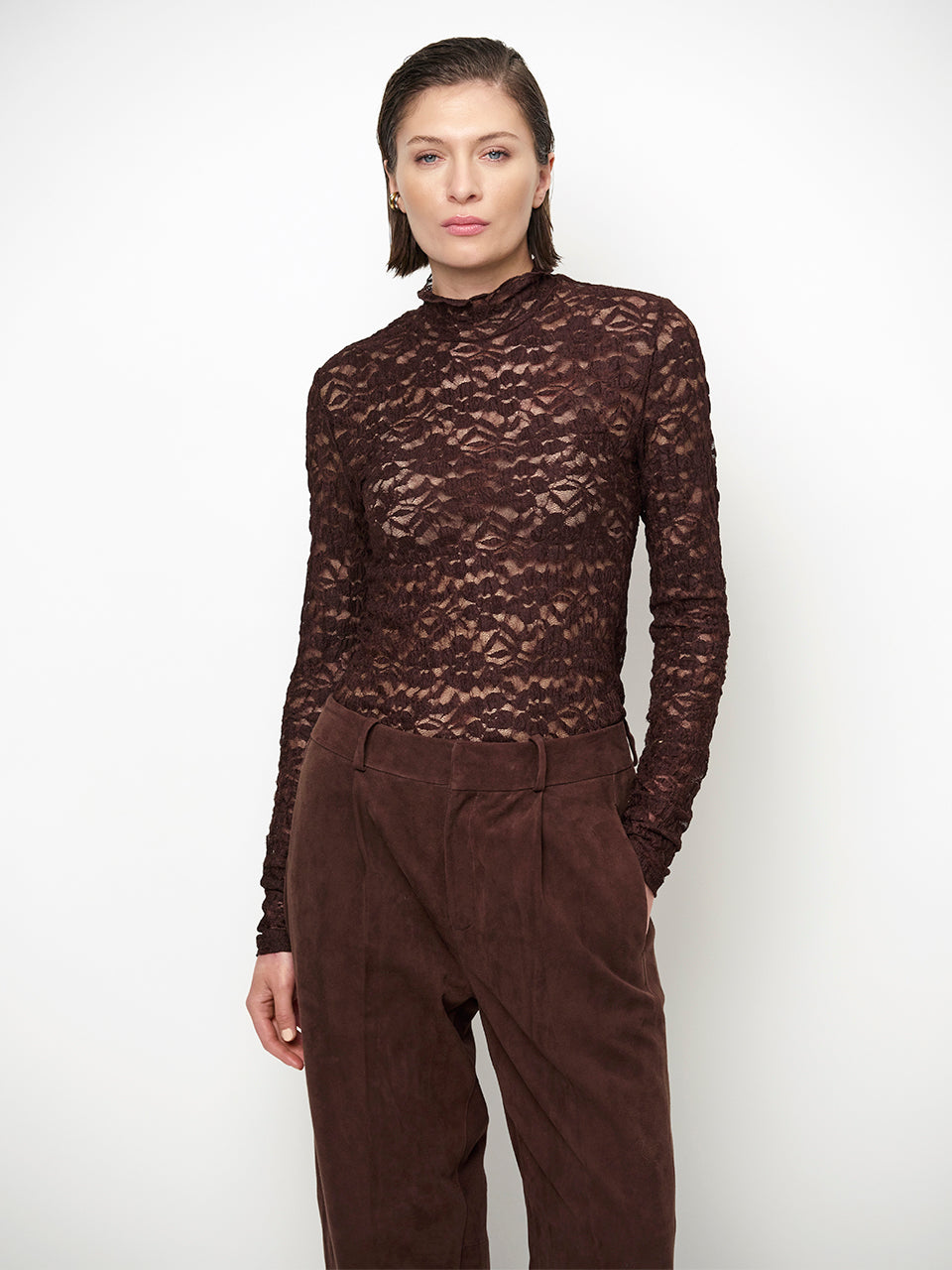 Irony Top Dark Brown