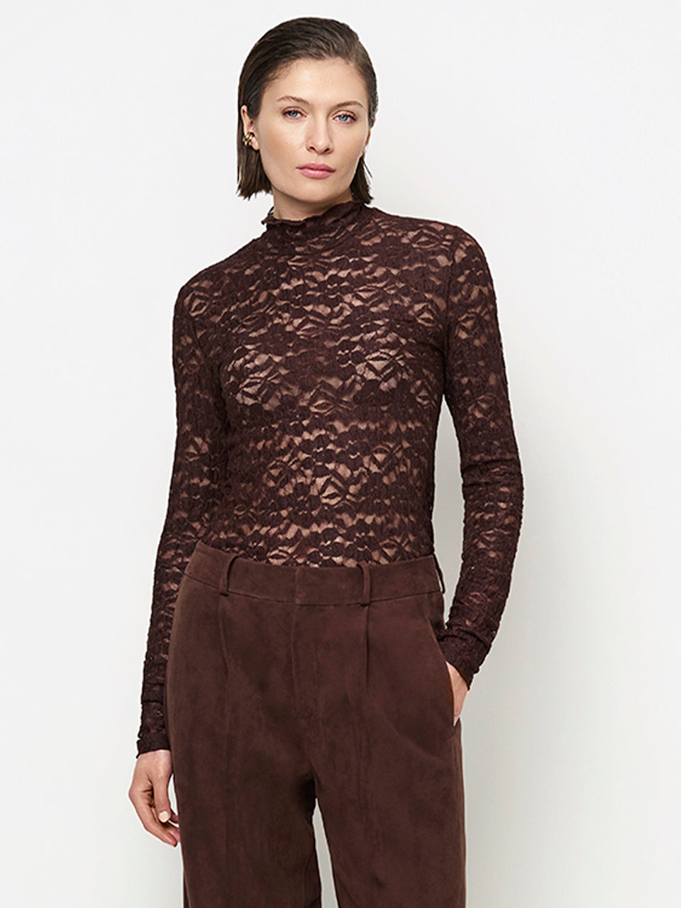 Irony Top Dark Brown