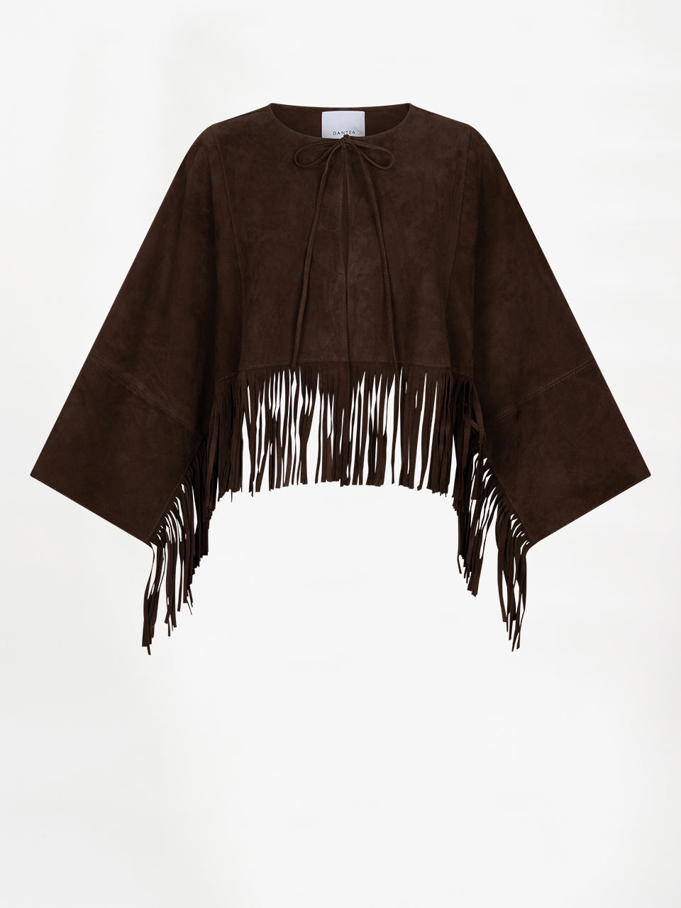 Spencer Suede Poncho Dark Brown