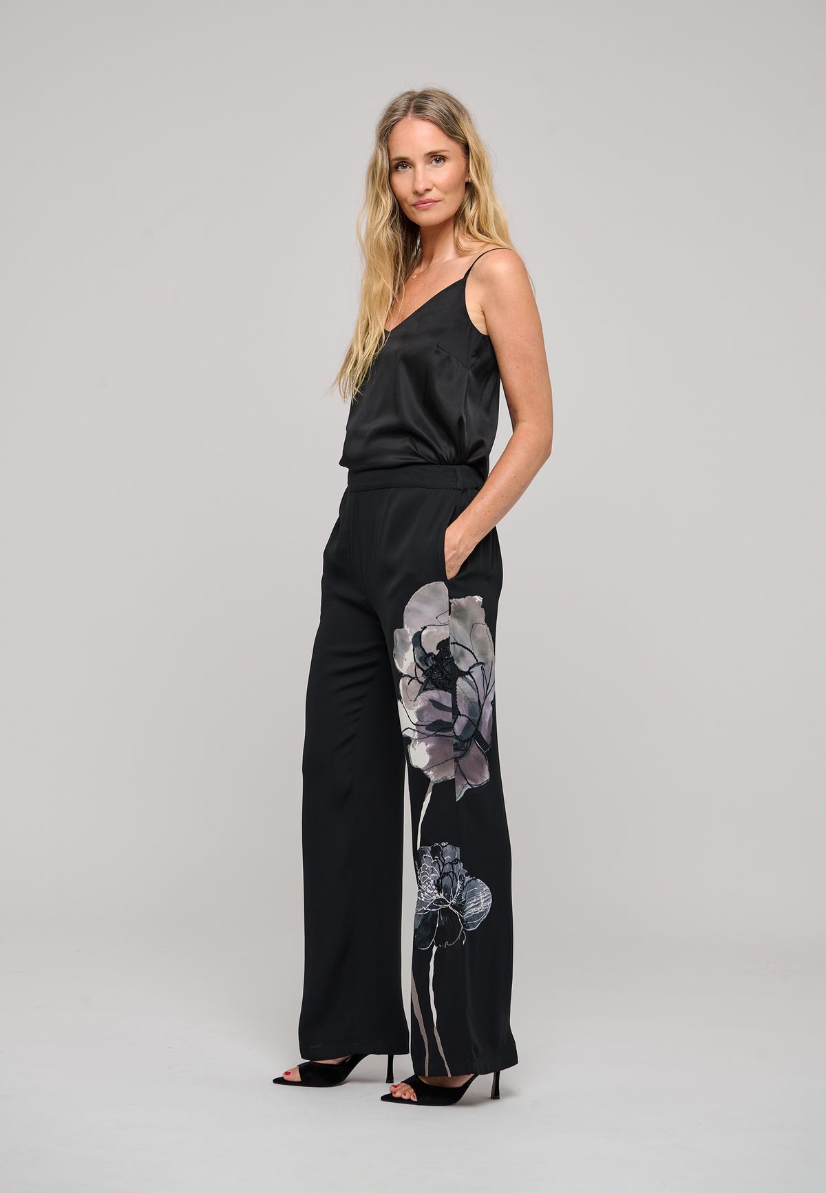 CocoDEA NS Trousers Fleur Solitaire Coal