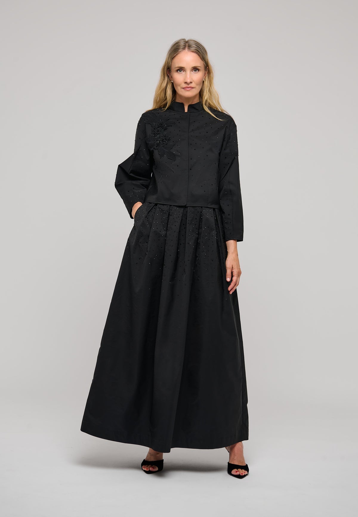 SafaDEA NS Jacket Black Taffeta Emb