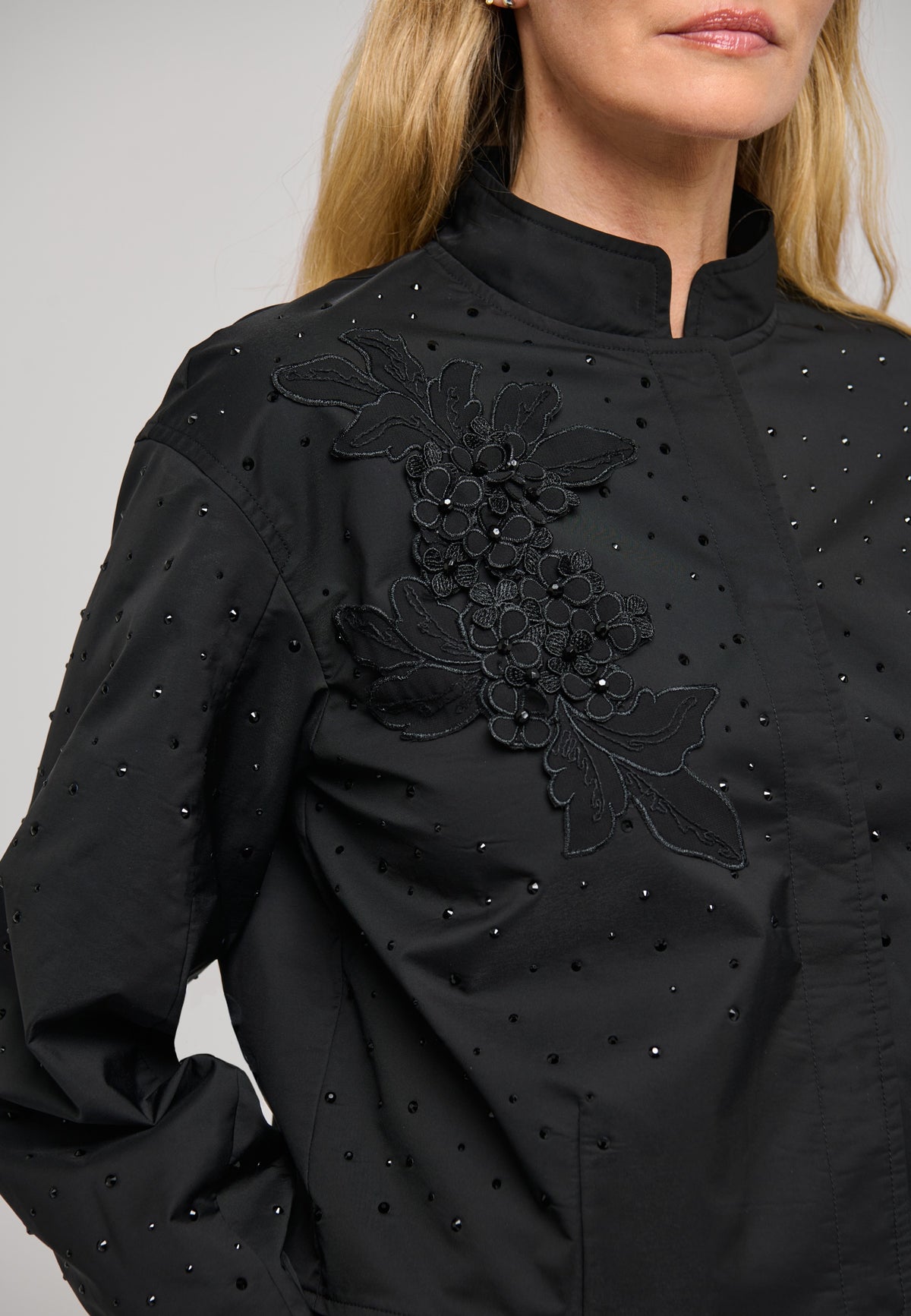 SafaDEA NS Jacket Black Taffeta Emb