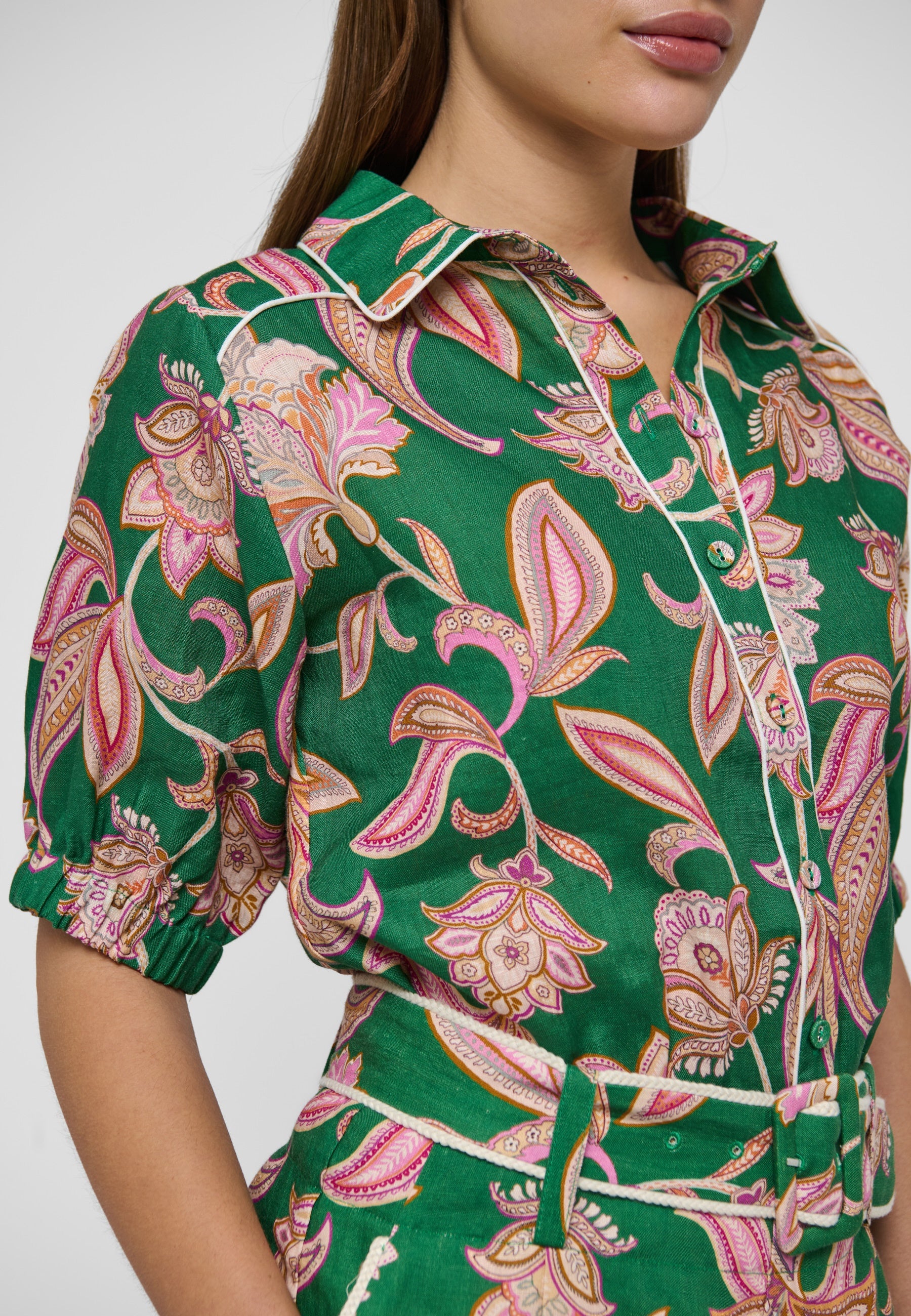 VioletaDEA Blouse Paisley Full Green