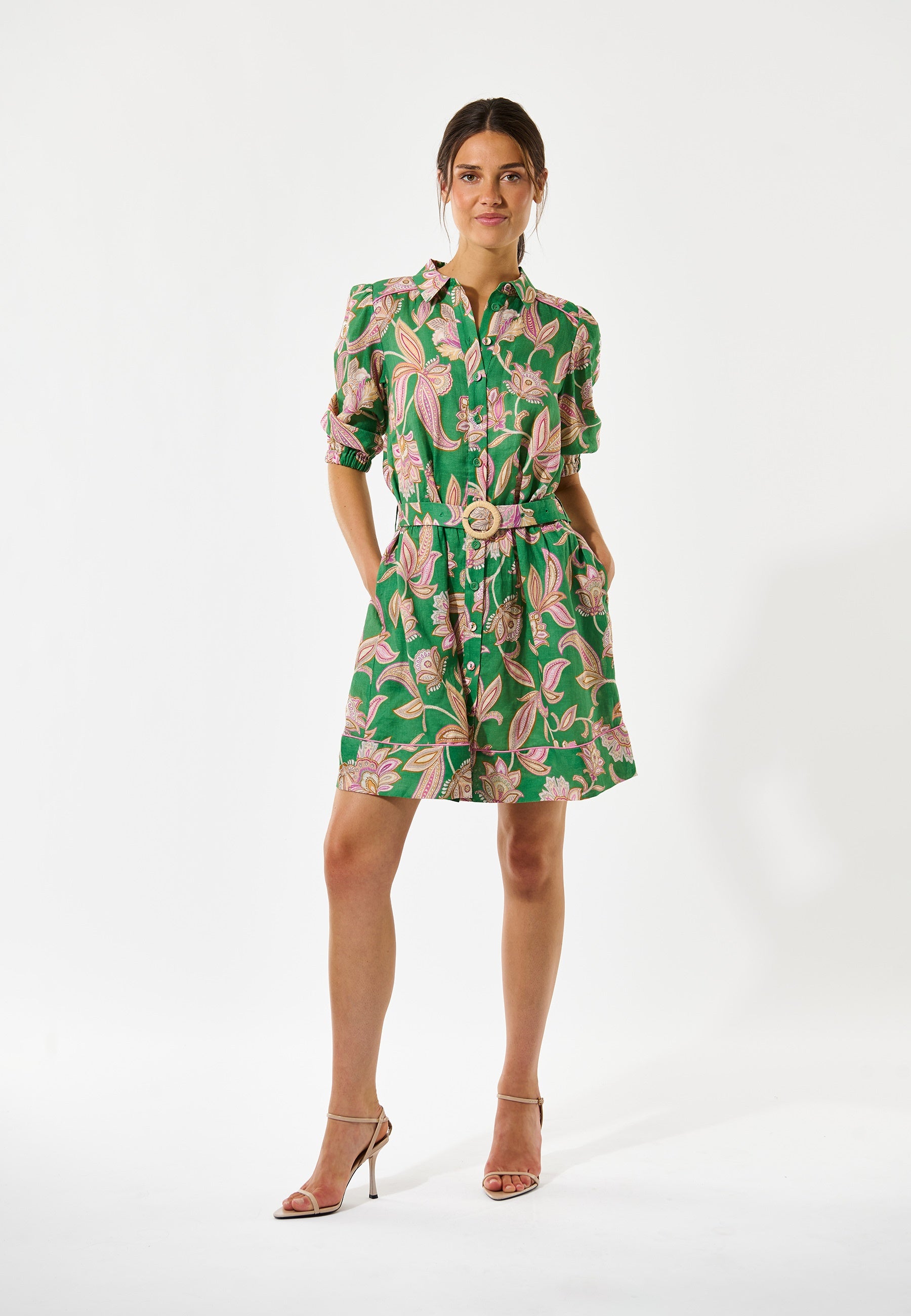 MaryDEA NS Dress Paisley Full Green