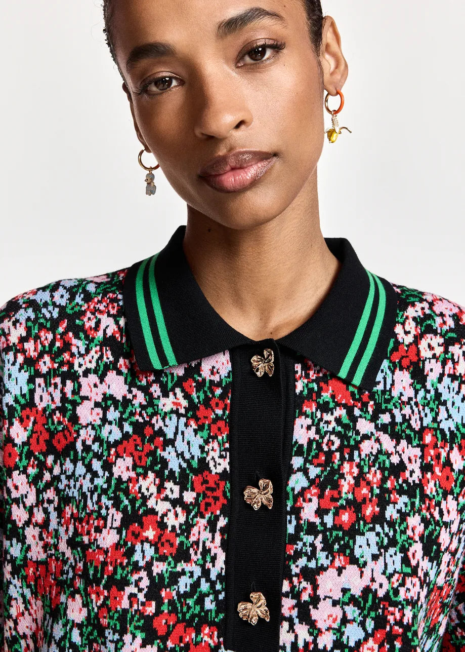 Kartos Polo Black Green Multicolor