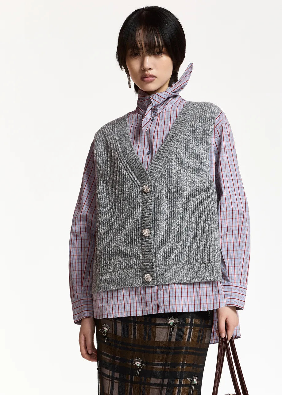 Kute Vest Shirt Grey