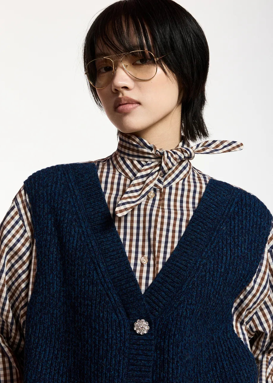 Kute Vest Shirt Navy