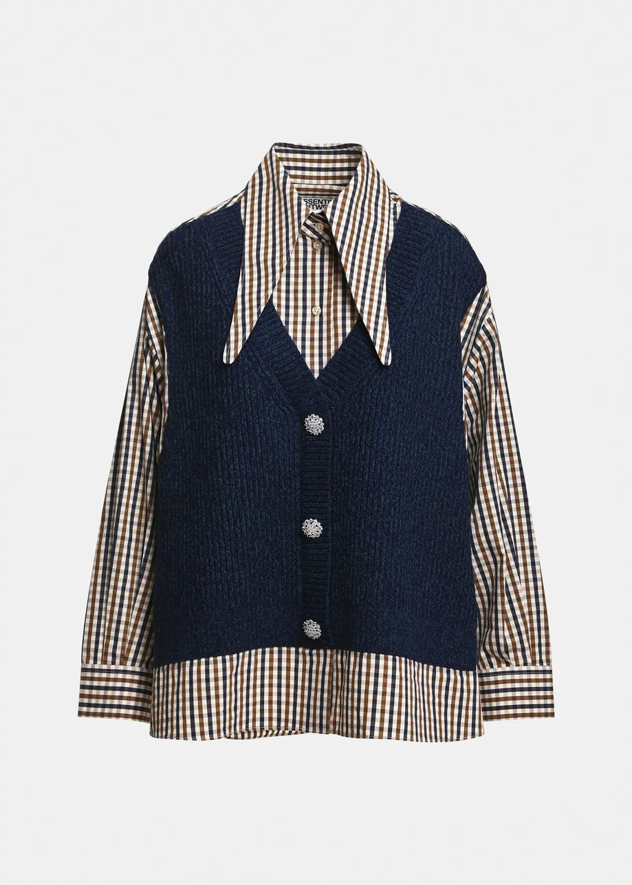 Kute Vest Shirt Navy