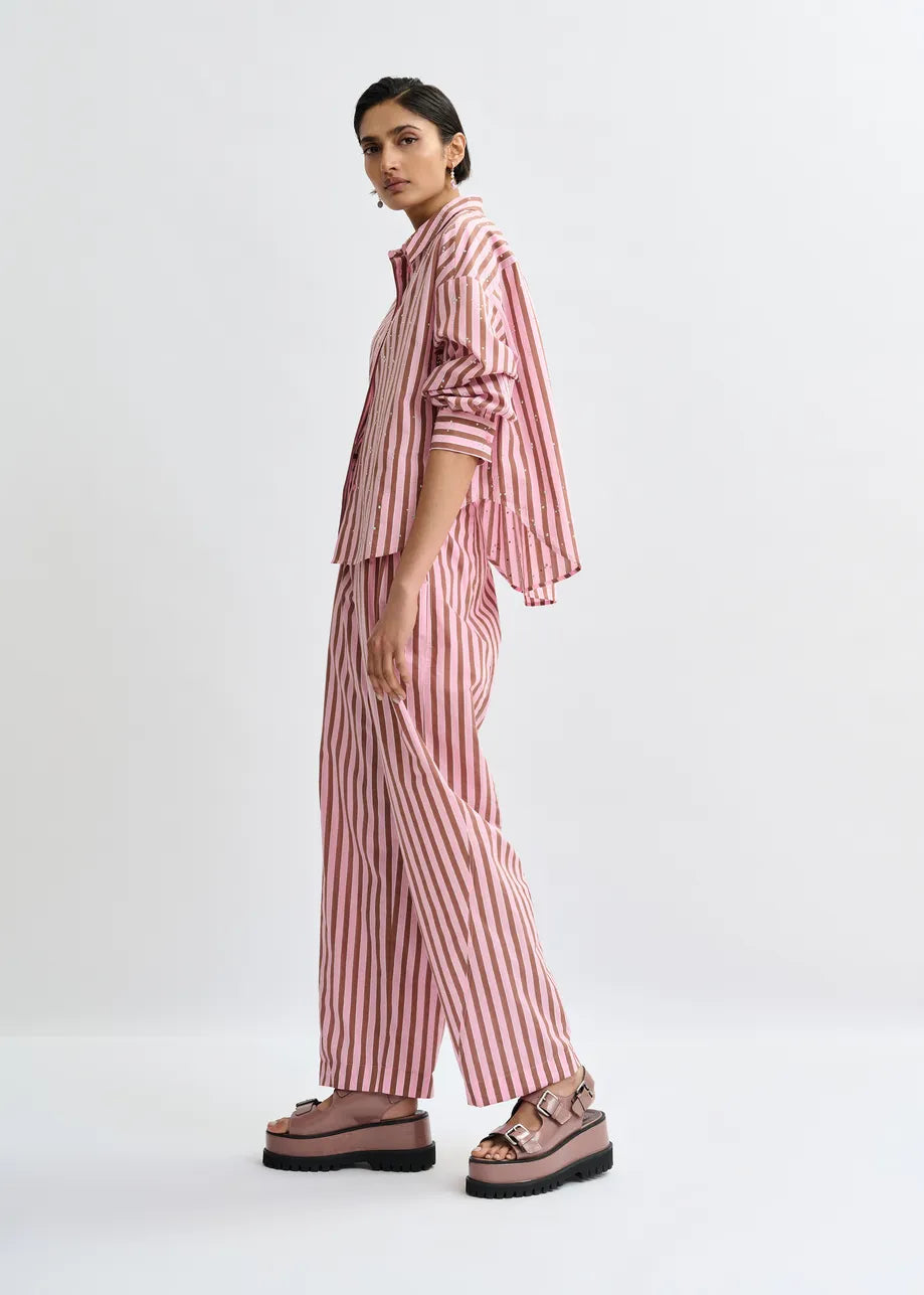 Jelief Shirt Brown Pink