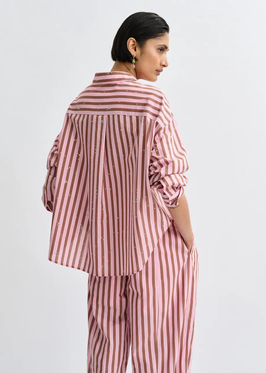 Jelief Shirt Brown Pink