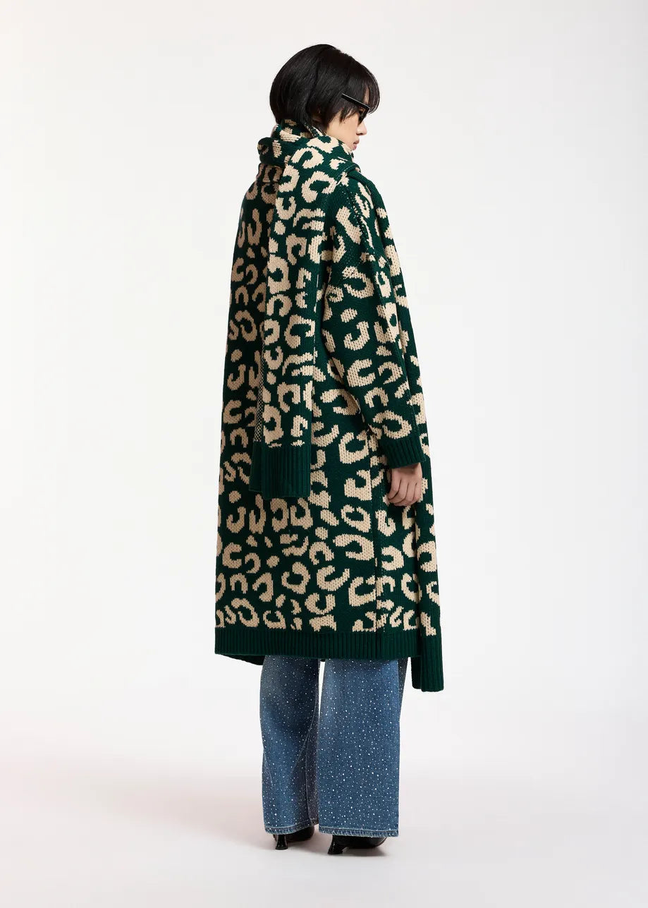 Keo Cardigan Dark Green Cream