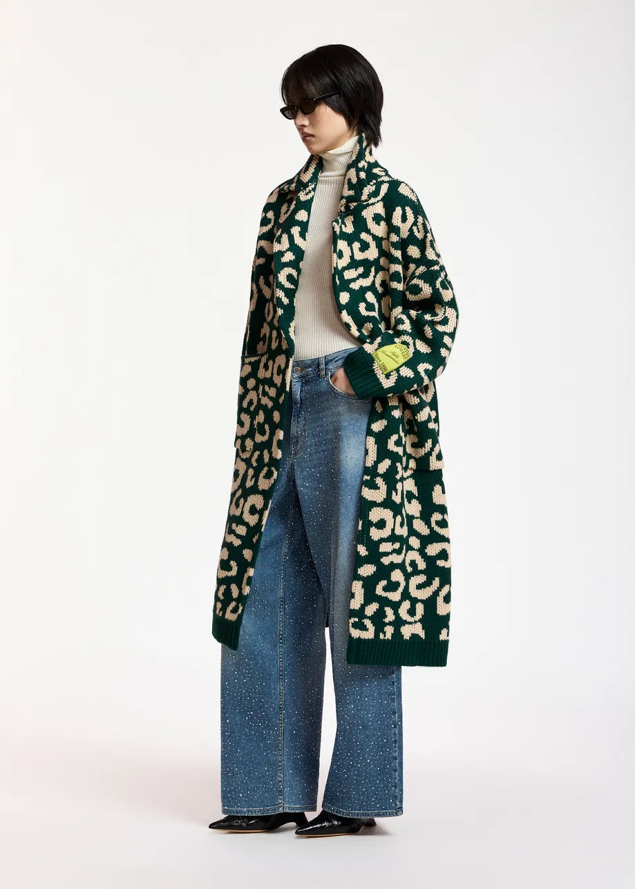 Keo Cardigan Dark Green Cream