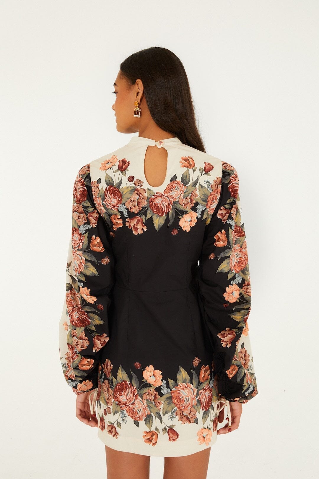 Winter Floral Mini Dress