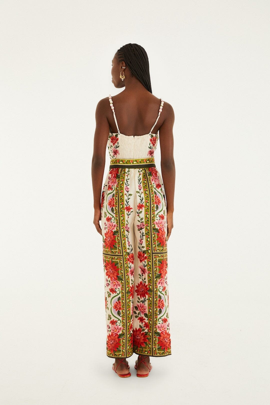 Wonder Rio Sand Jumpsuit Floral Paula Black