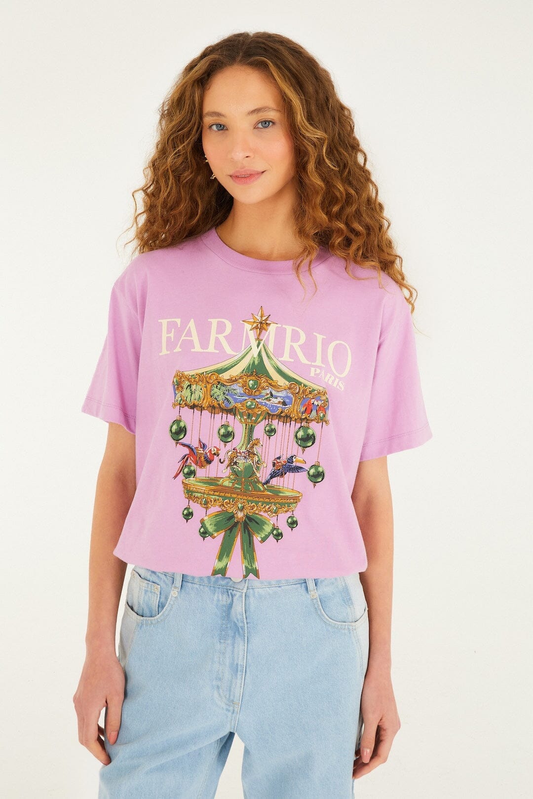 Paris Carousel T-Shirt Lilac