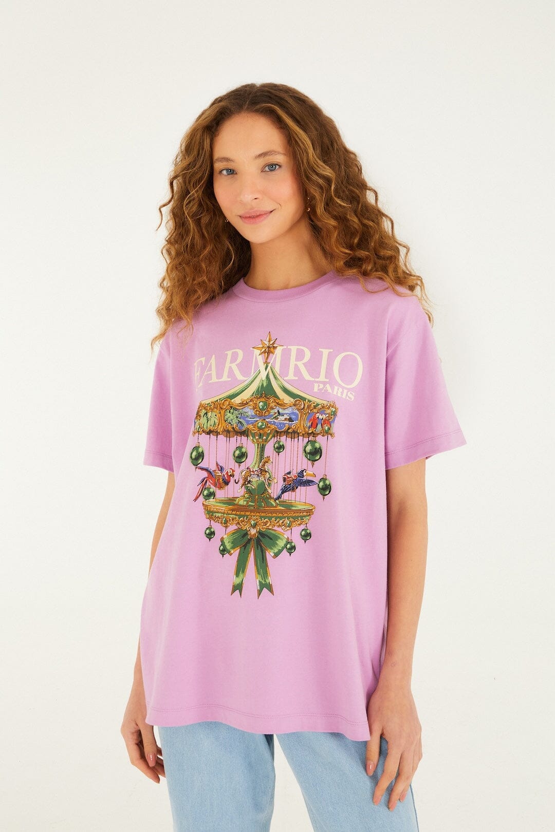 Paris Carousel T-Shirt Lilac