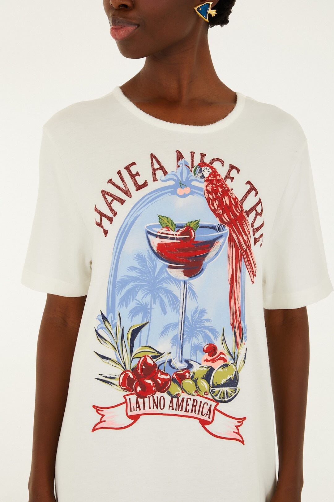Have A Nice Trip Maxi Dress Off-White