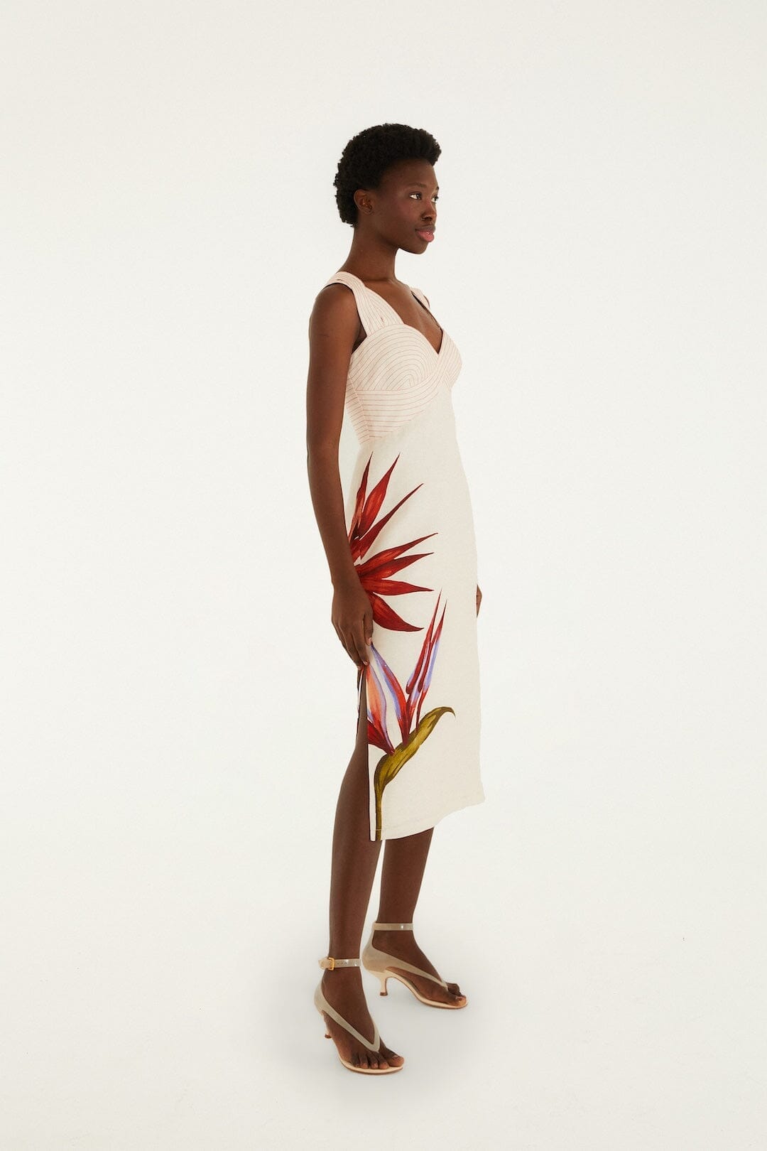 Strelitzia Midi Dress Sand