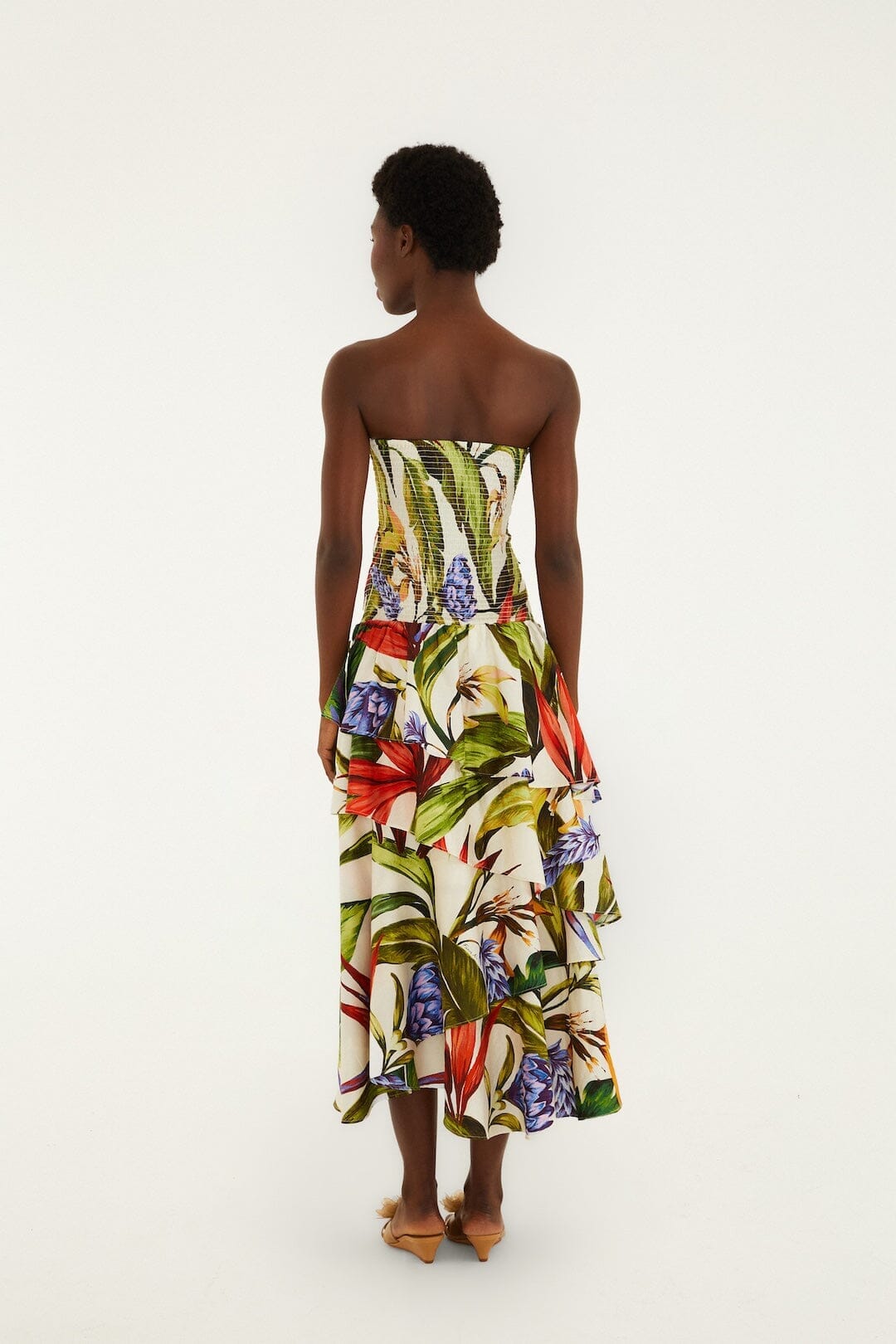Florart Strapless Maxi Dress Sand