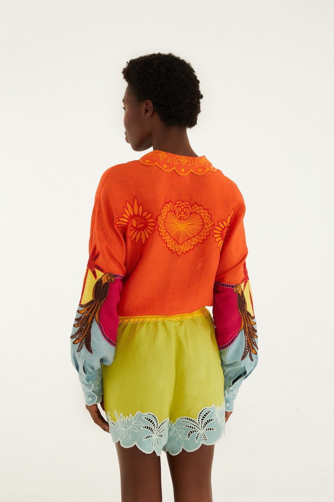 Usiacuri Embroidered Richelieu Shorts Multicolor