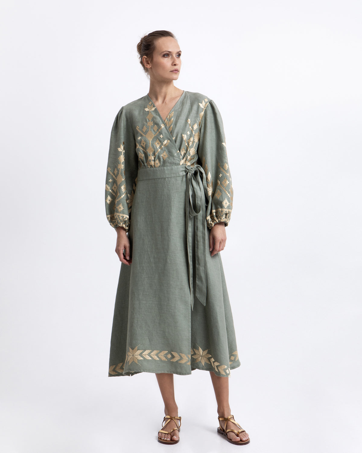 IOS Dress Sage Gold