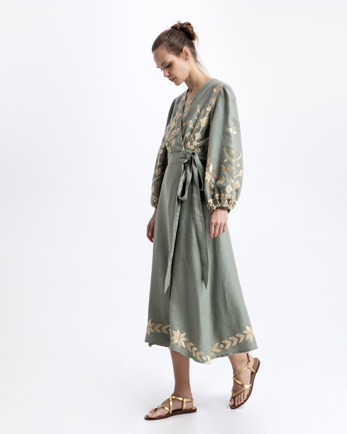 IOS Dress Sage Gold