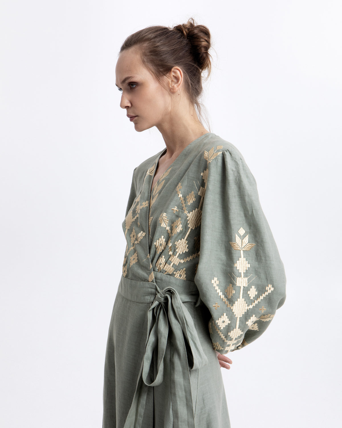 IOS Dress Sage Gold