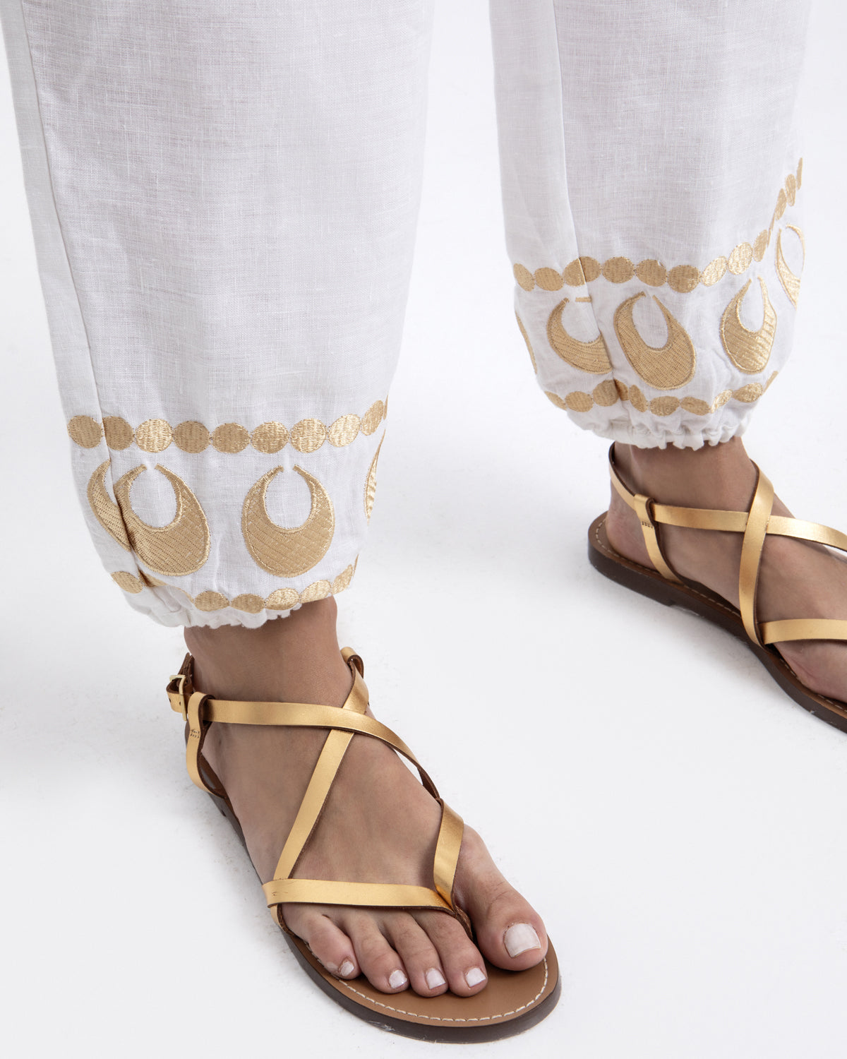 Selene Pants White Gold