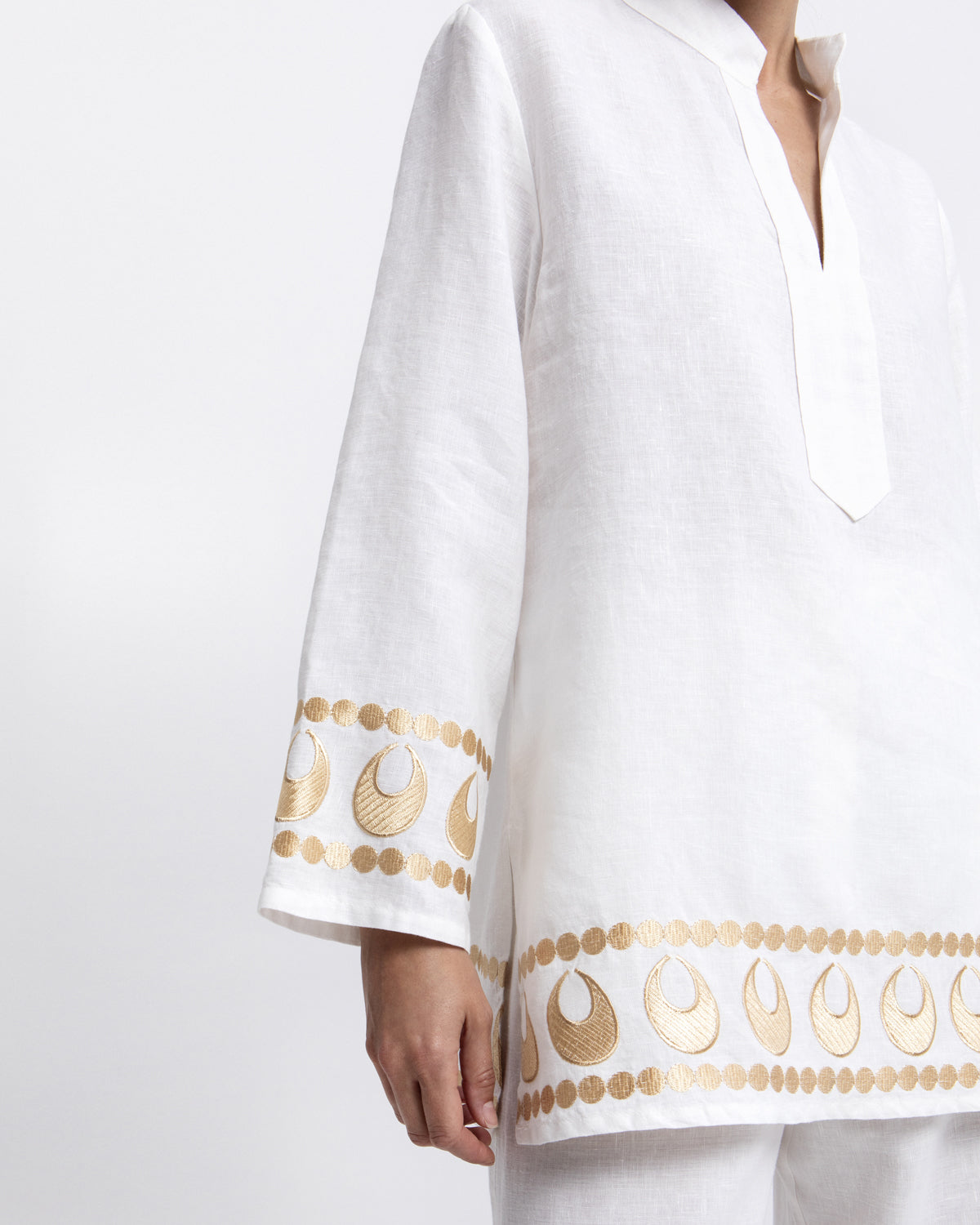 Selene Tunic White Gold