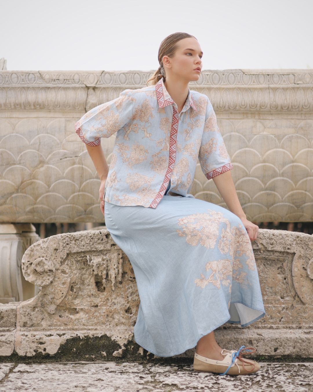 Africa Skirt Light Blue