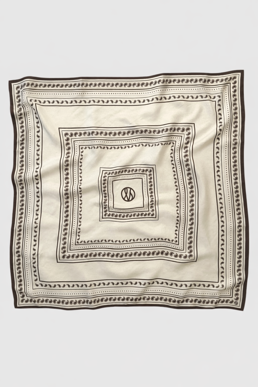 Paisley Scarf Cream Mocha Mousse