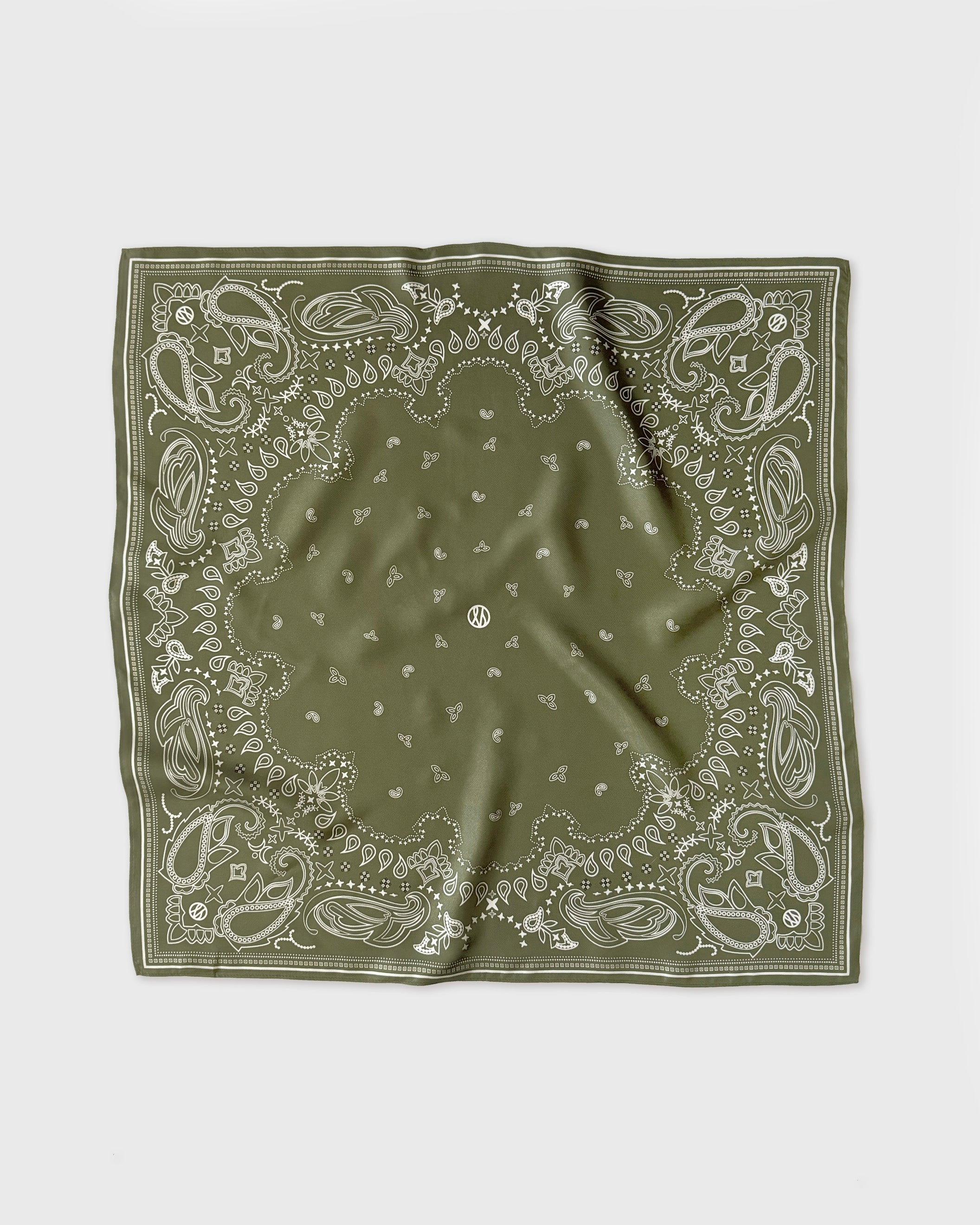 Paisley Scarf Olive Green