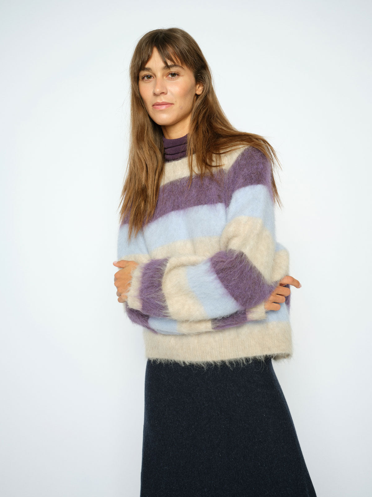 MMSuvi Stripe Knit Sweet Grape