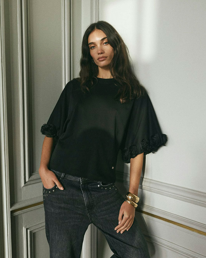 MMRosette Tee Black