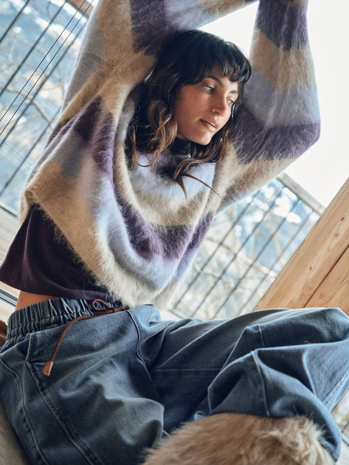 MMSuvi Stripe Knit Sweet Grape