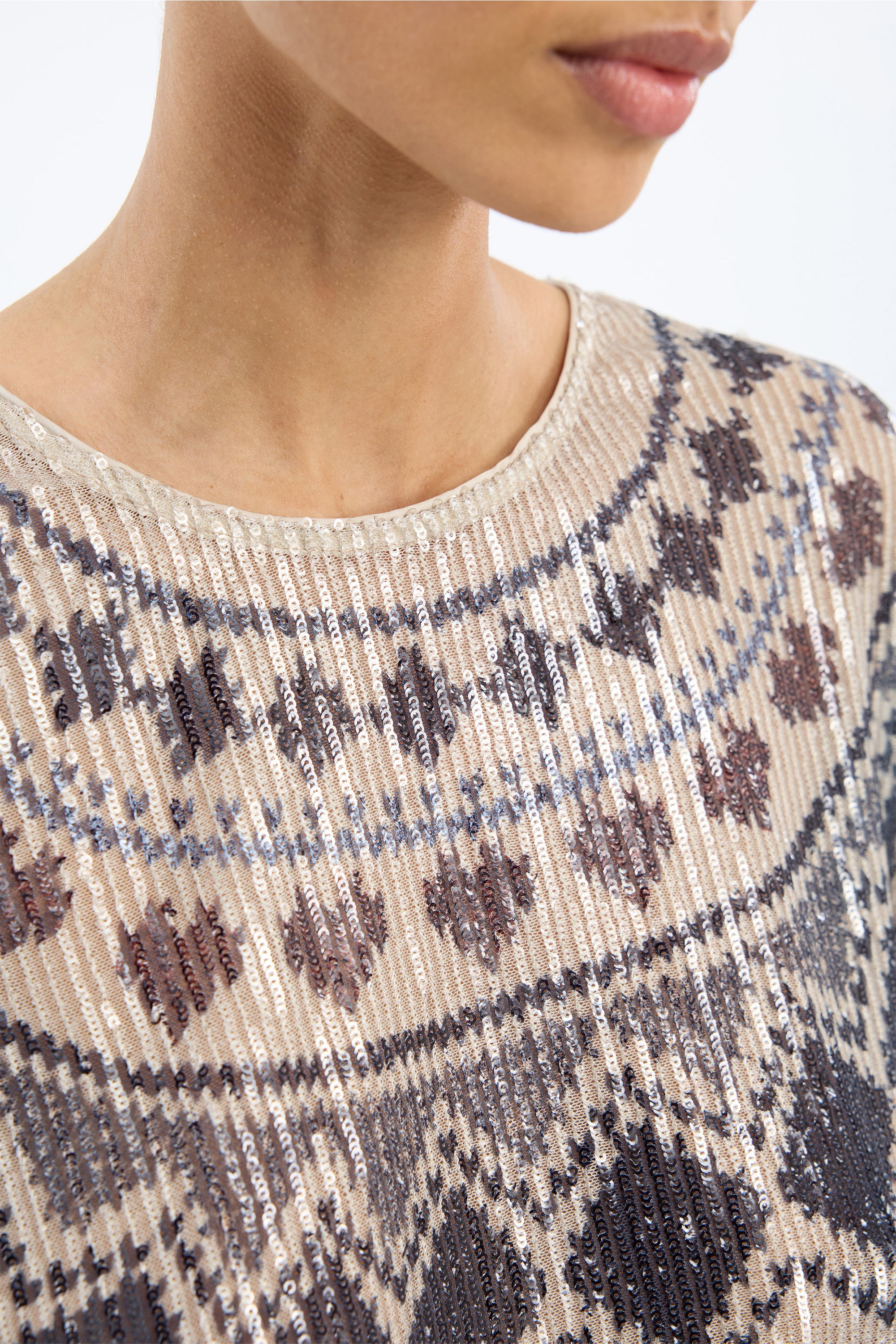 Vunny Top Print Camel