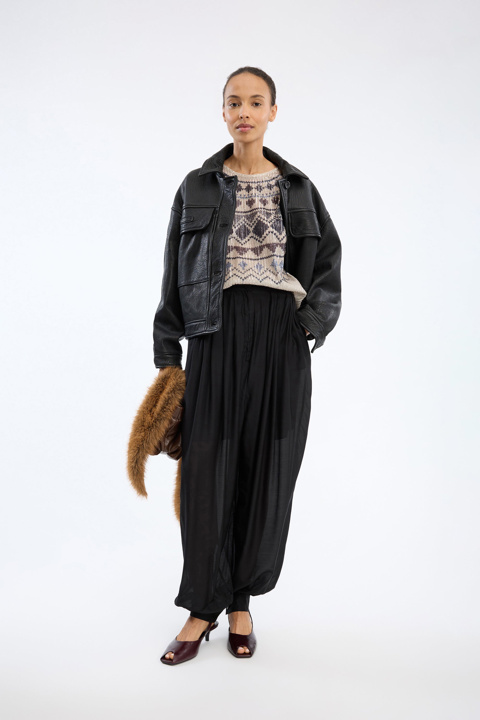 Vunny Top Print Camel
