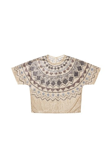 Vunny Top Print Camel