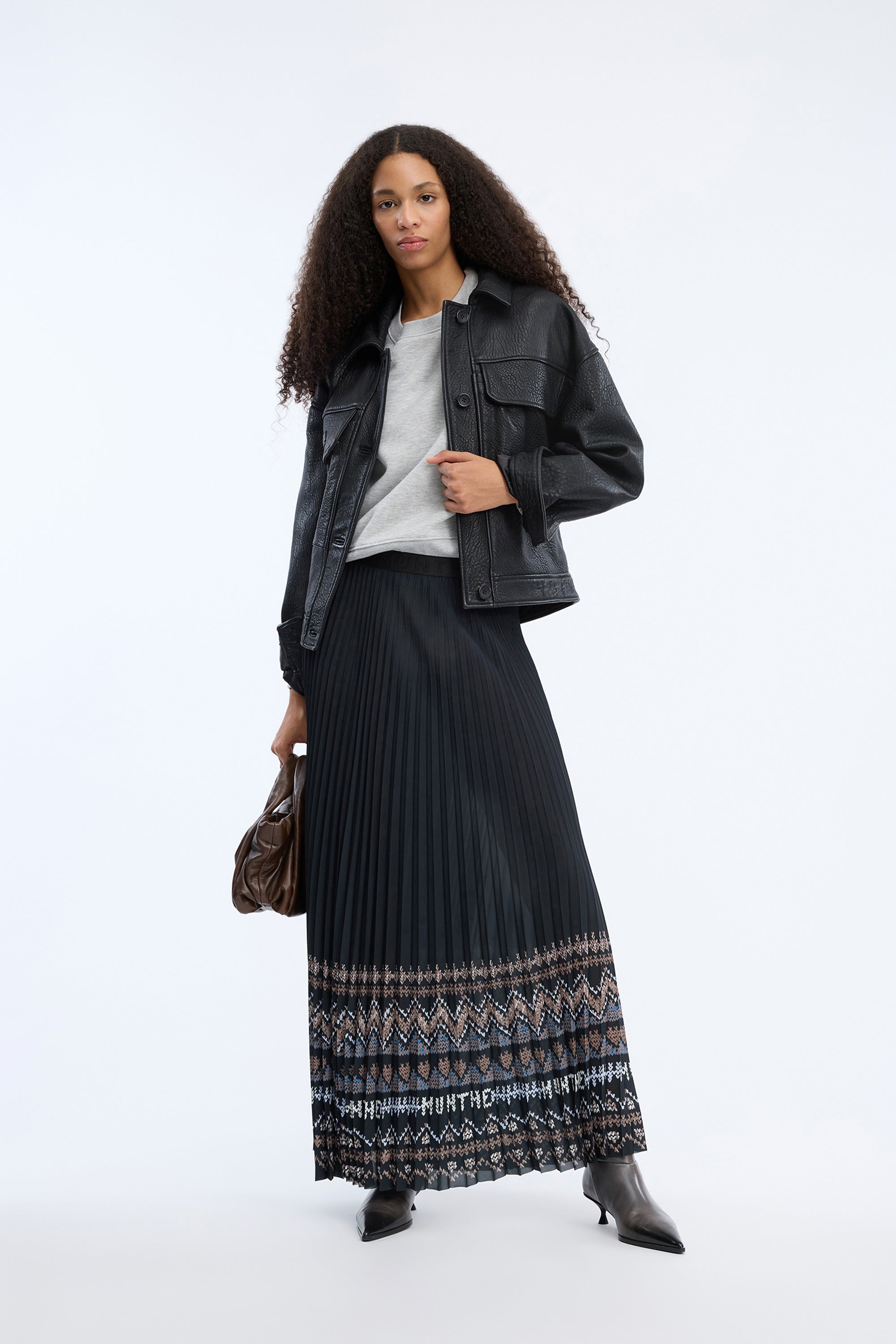 Taulla Skirt Print Black
