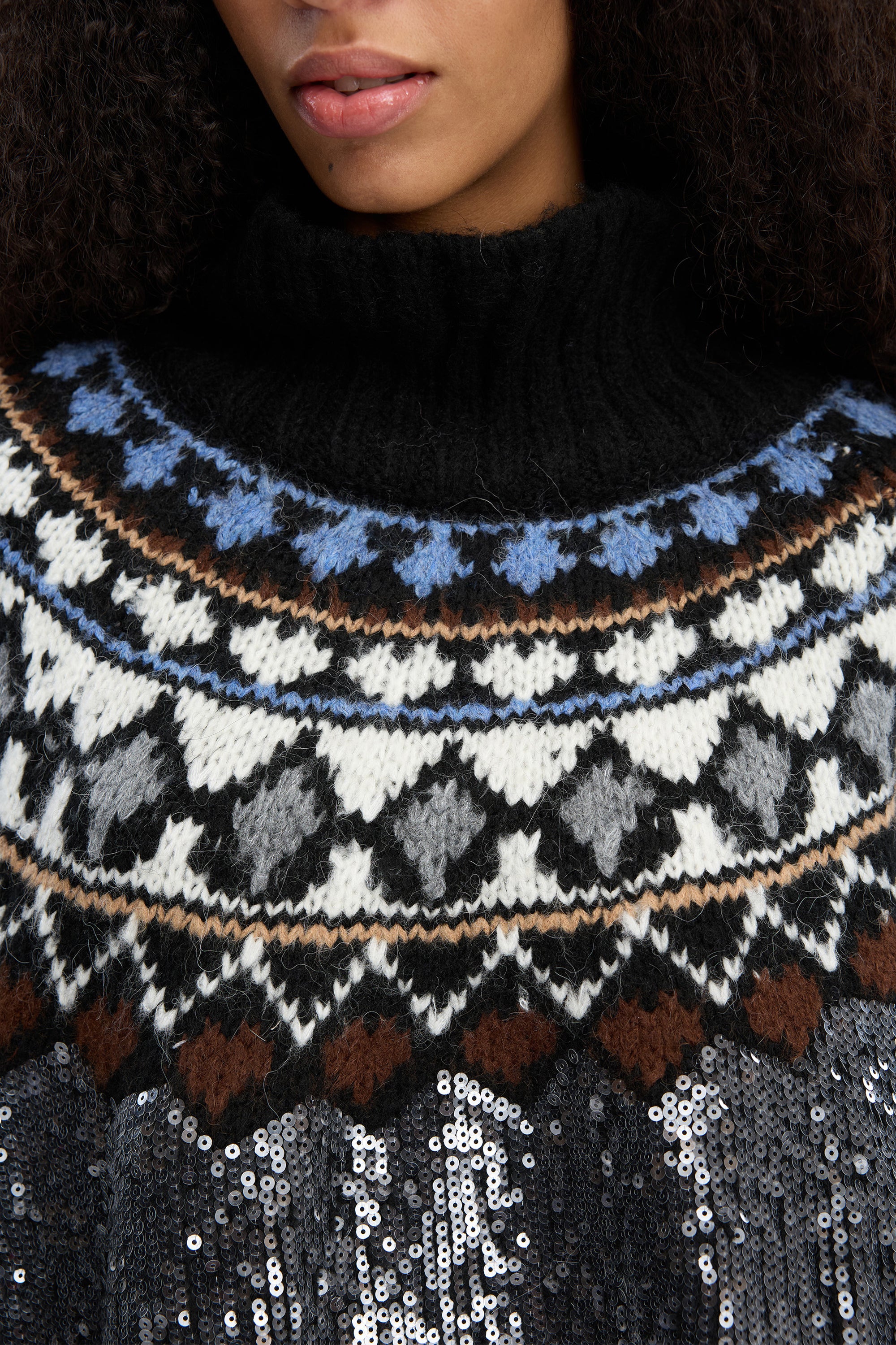 Verst Poncho Mix Black