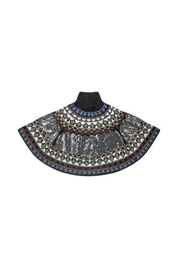 Verst Poncho Mix Black