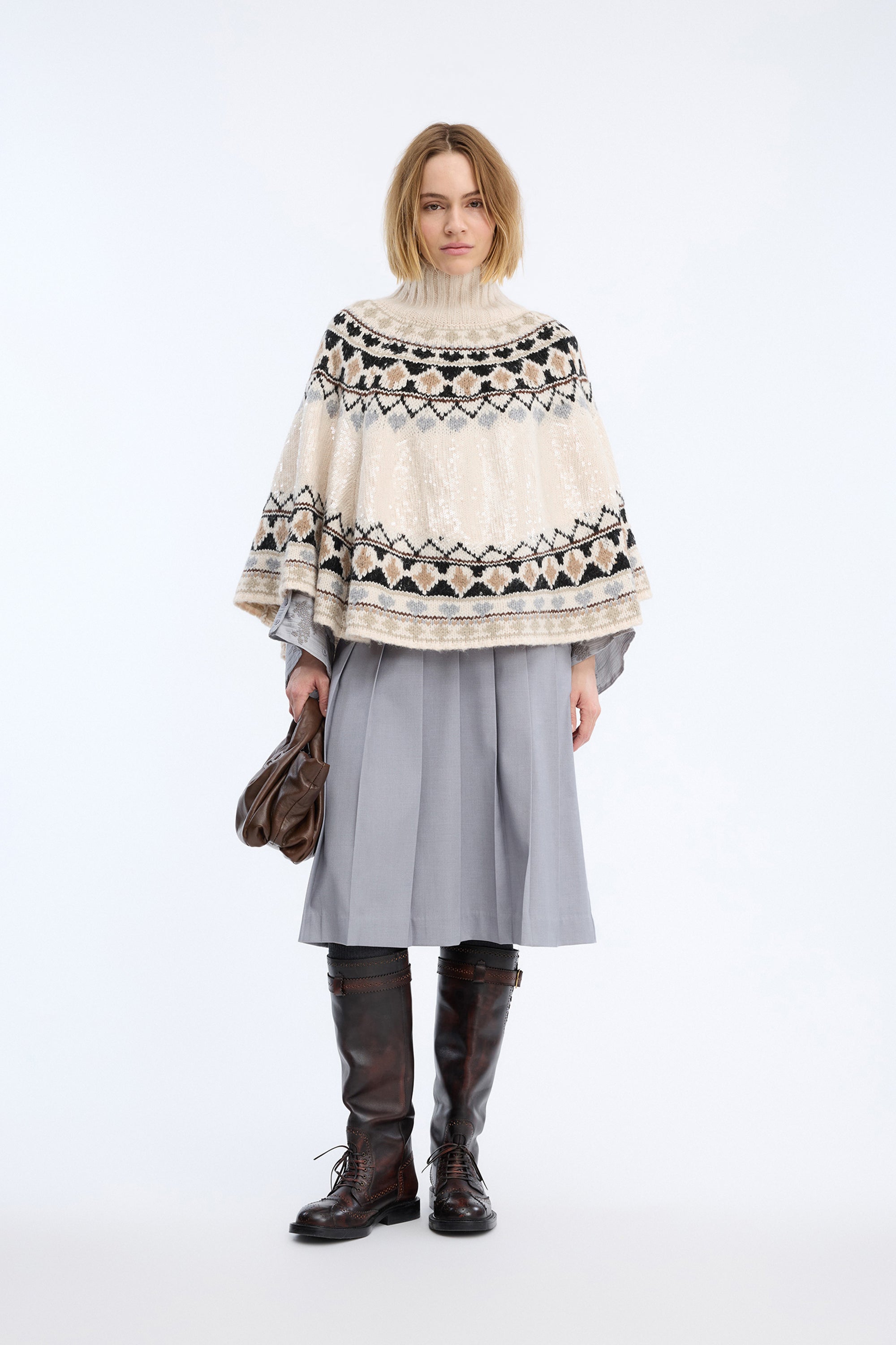 Verst Poncho Mix Creme