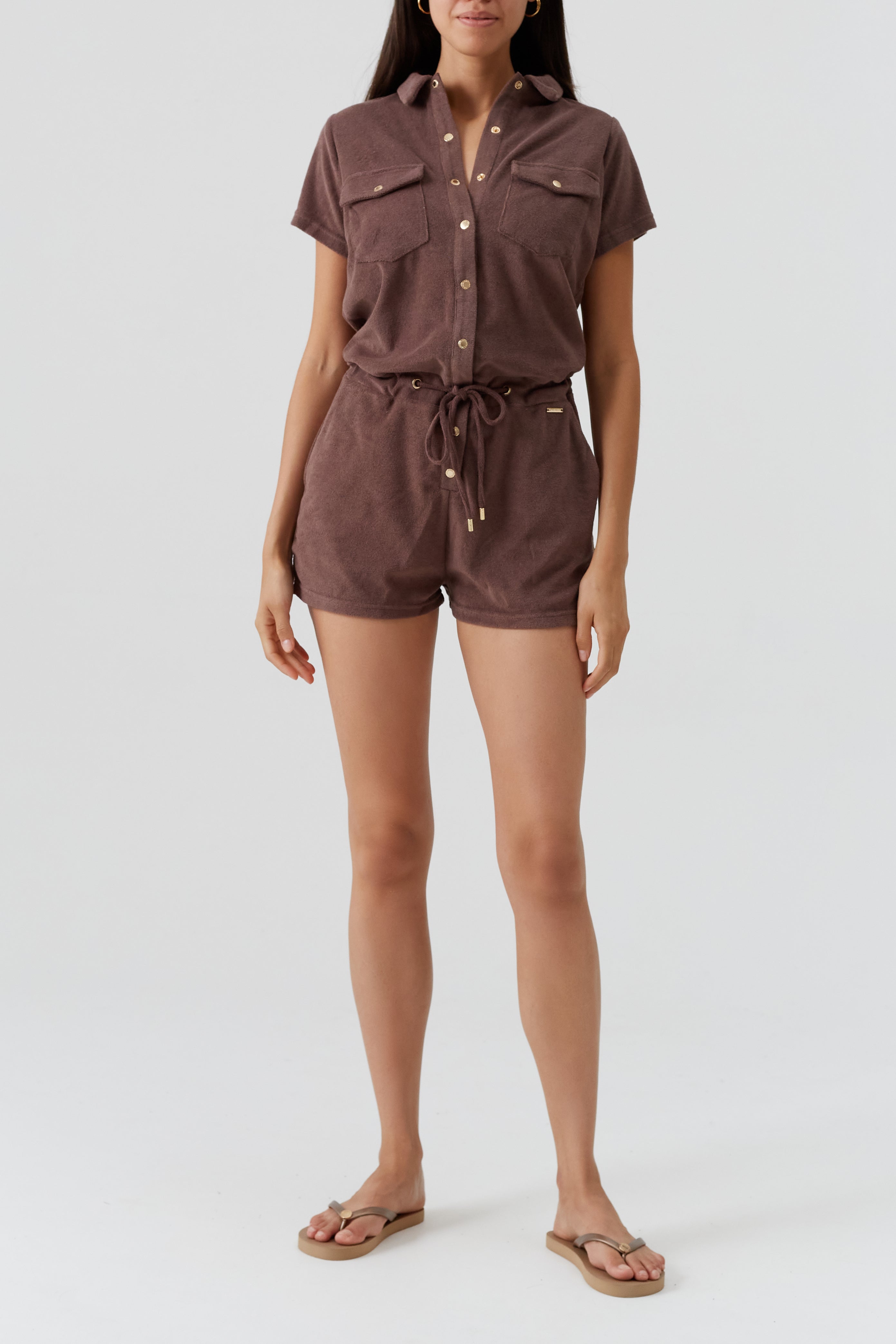 Cheryl Playsuit Coffee