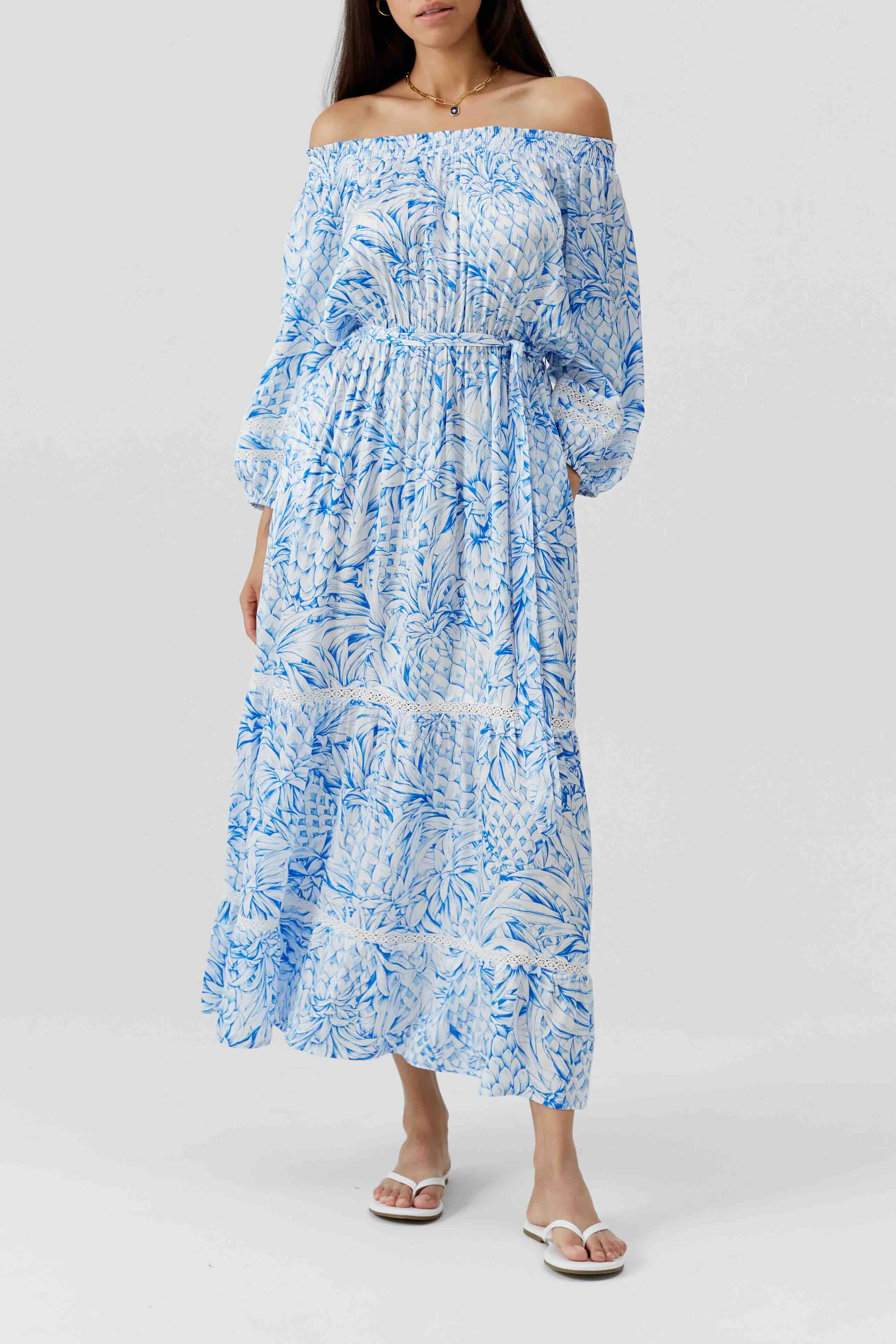 Melissa Odabash Clover Dress Pineapples - Gunnel's Fashion Marbella