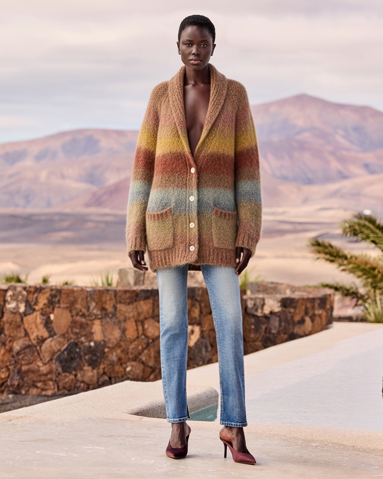 Stone Cardigan Kaki Ocre