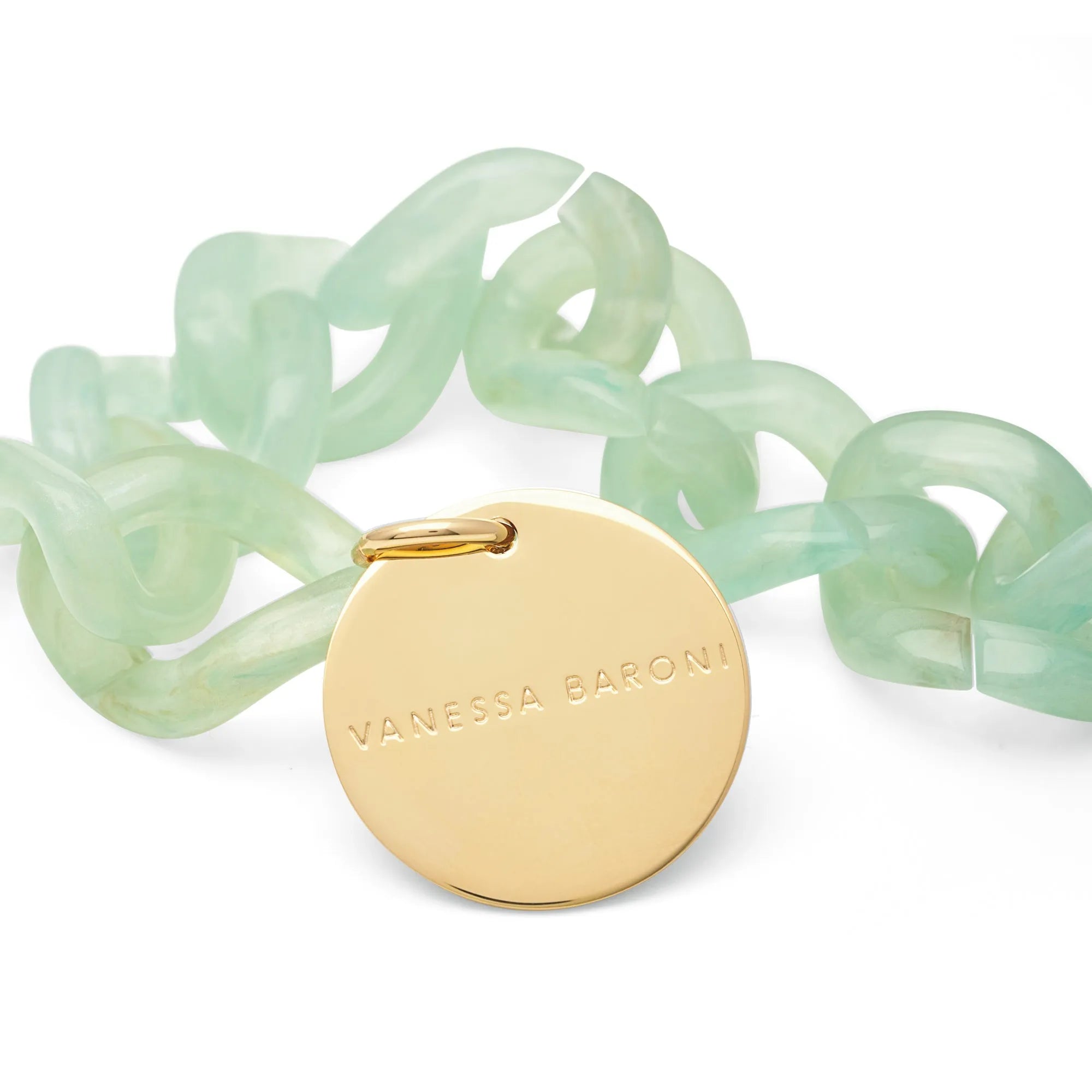 FLAT CHAIN BRACELET JADE