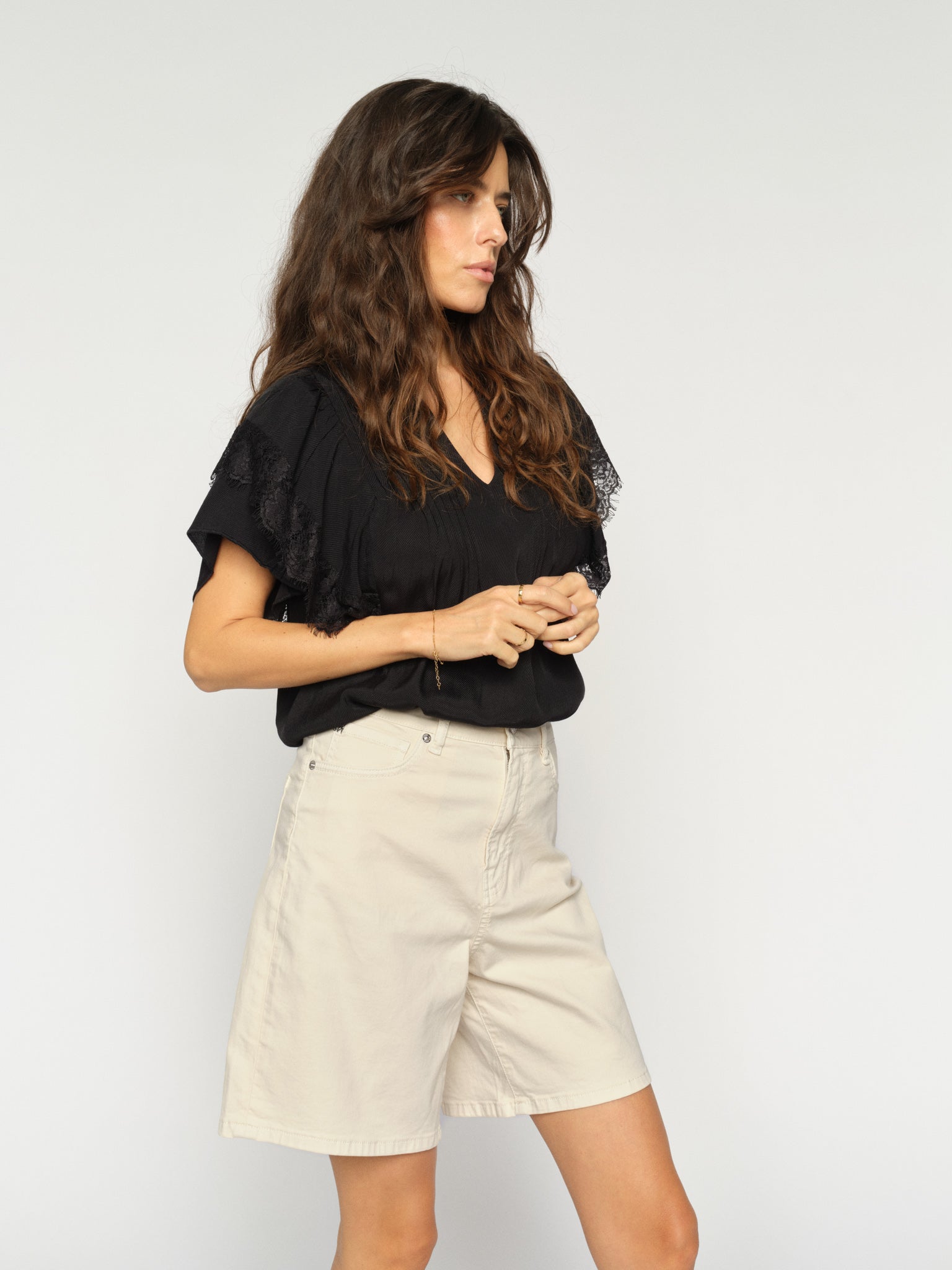 MMBati Len Shorts Ecru